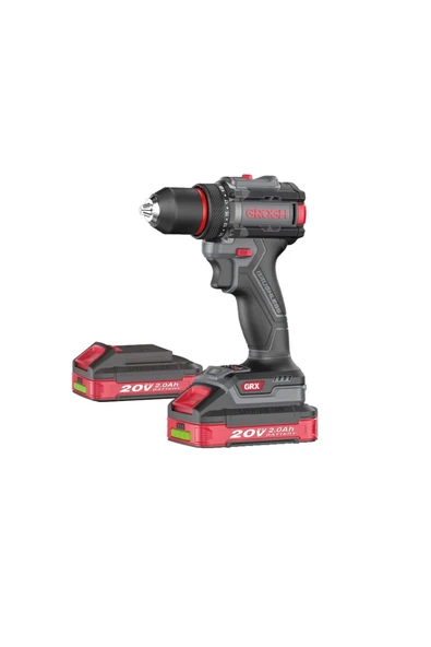 GROGH Kömürsüz Motorlu Şarjlı Matkap Çift Akülü 20V 2Ah GRX2011-2 BMC | Çift Vitesli Akülü Vidalama ürün görseli 1