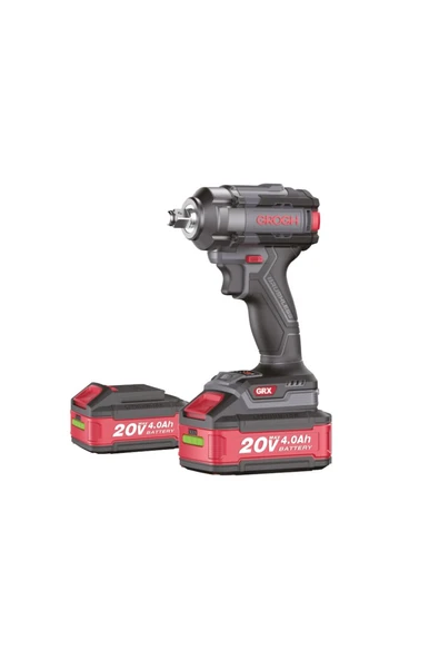 GROGH Kömürsüz Motorlu Akülü Darbeli Somun Sıkma 20V 4Ah GRX2042-4 BMC | Yüksek Torklu Şarjlı Somun Sıkma ürün görseli 1