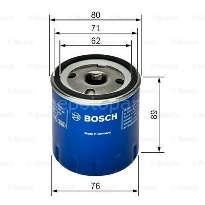 PEUGEOT 106 1.6i 05.1996 - 05.2005 BOSCH YAĞ FİLTRESİ filitre ürün görseli 1