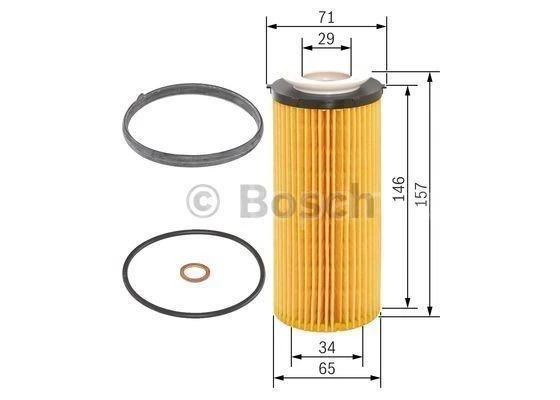 BMW 740 d 09.2009 - 06.2012 BOSCH YAĞ FİLTRESİ filitre ürün görseli 1