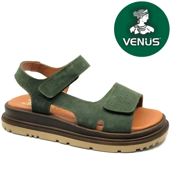 Venüs Garnet Hakiki Deri Comfort Ortopedik Kadın Sandalet ürün görseli 1