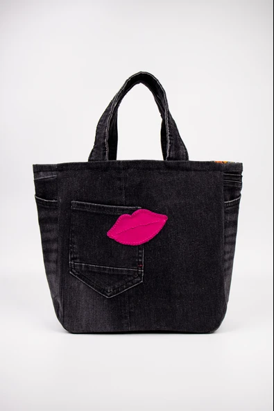 Kadın Denim Çanta Kot Kumaş Tote El Çantası Günlük Kullanım Büyük Boy 39x30 ürün görseli 1