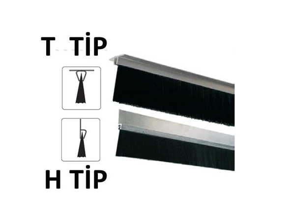 Kapı Altı Fırçası Alüminyum 100 cm T Tip - Resim 2