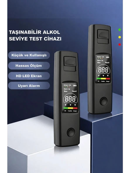 Taşınabilir Dijital Alkolmetre Alkol Ölçüm Test Cihazı ,Trafik Uyumlu, Yüksek Hassasiyetli, Hızlı Ölçüm, Şarjlı ürün görseli 1