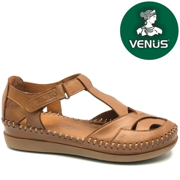 Venüs Omelo Hakiki Deri Comfort Ortopedik Kadın Sandalet ürün görseli 1
