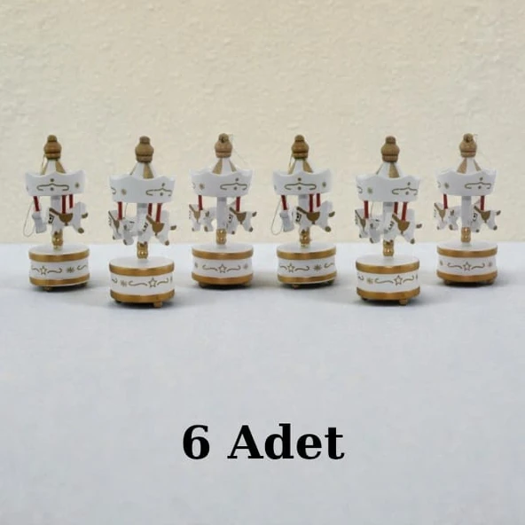 Nostaljik Mini Atlı Karınca 6 Adet Beyaz Gold ürün görseli 1