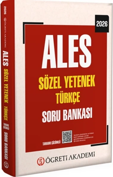 2026 ALES Sözel Yetenek Türkçe Tamamı Çözümlü Soru Bankası Öğreti Akademi ürün görseli 1
