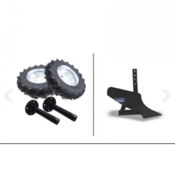 ANTRAC Çapa Makinası Aparatları 2 Adet 4x8 Lastik 28mm Porya Arık Açma Demiri Takım ürün görseli 1