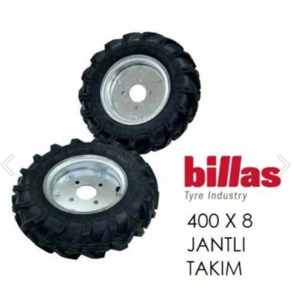 Billas Teker Takımı Jantlı 400 x 8 Benzinli, Dizel Çapa ve Römorklere Uyumludur.ÇİFT FİYATIDIR. ürün görseli 1