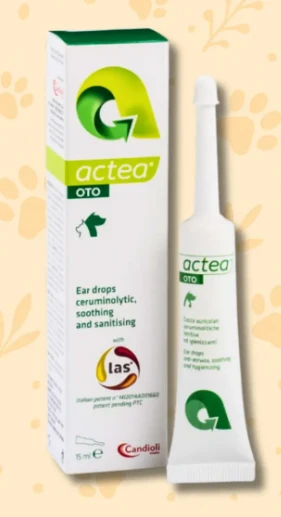 Candioli Actea Oto Kedi ve Köpek Kulak Bakım Damlası 15 ml ürün görseli 1