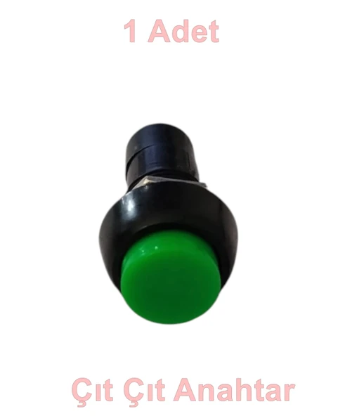 ENDER 12mm YEŞİL Yuvarlak Kalıcı Çıt Çıt Buton Anahtar ürün görseli 1
