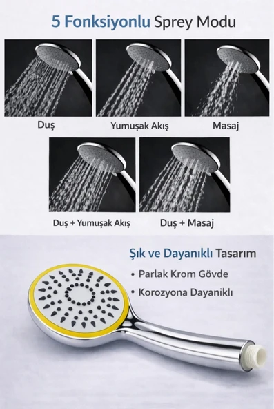 akatsuki 5 Fonksiyonlu Duş Başlığı - Resim 2