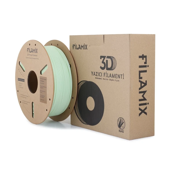 Filamix Pla Mat Yeşil 1.75mm 1kg - Gerçek Mat Yüzey Profesyonel 3D Yazıcı Filamenti ürün görseli 1