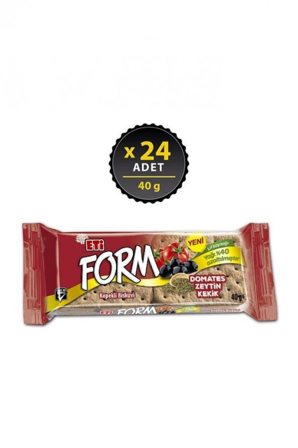 Eti Form Domatesli Zeytinli Ve Kekikli Kepekli Bisküvi 40 g x 24 Adet ürün görseli 1