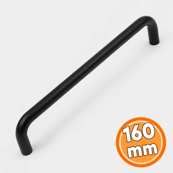 Mobilya Kulpu 160 mm Çekmece Dolap Kapak Kulpu Modern Tasarım Mutfak Banyo Kulpu Mat Siyah ürün görseli 1