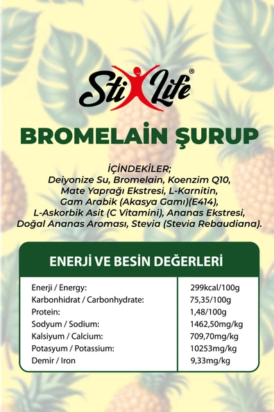 Stix Life Bromelain Detox Şurubu - Resim 4