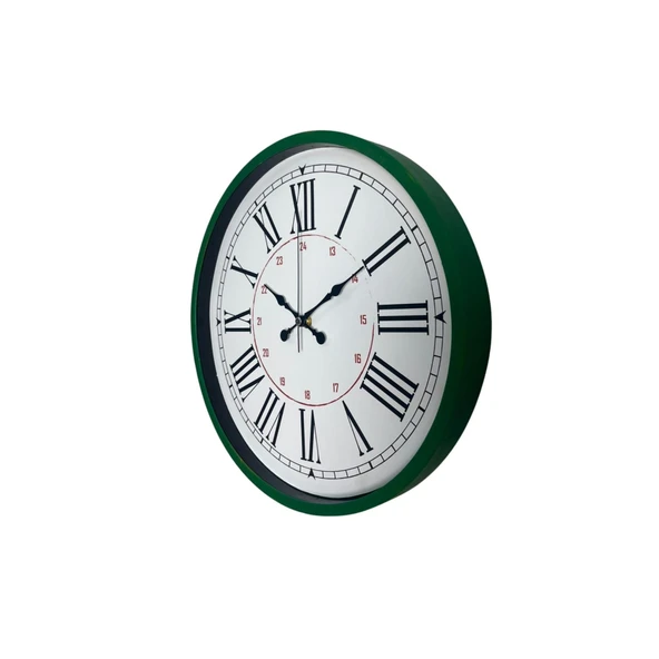 Yeşil 36 Cm Modern Şık Duvar Saati - Resim 2