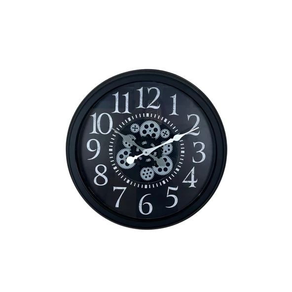 Heritage Black 60 Cm Çarklı Duvar Saati - Resim 3