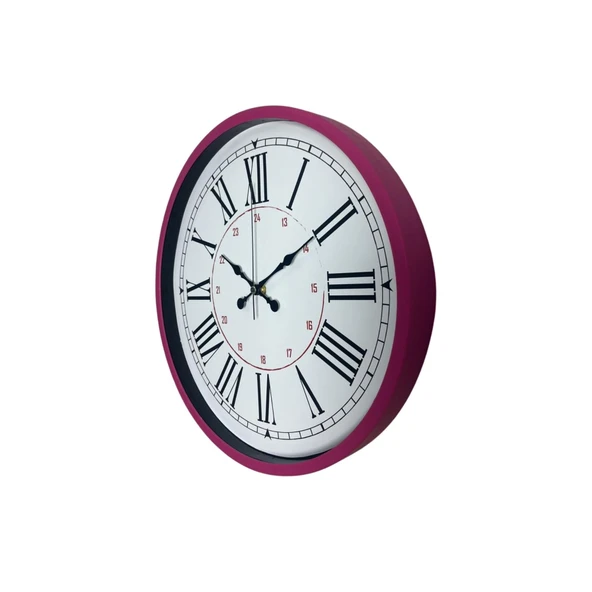 Pembe 36 Cm Dekoratif Duvar Saati - Resim 2