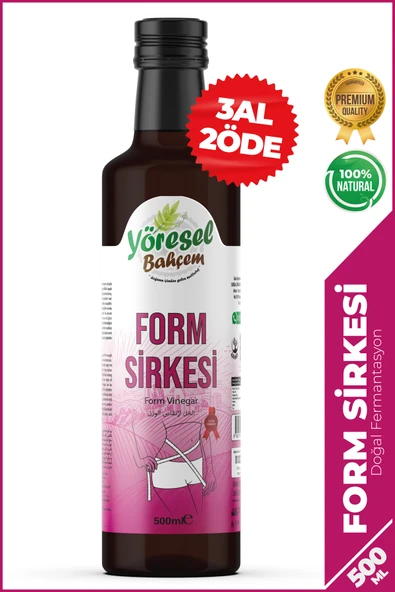 Yöresel Bahçem Kilo Vermeye Yardımcı Form Sirkesi Doğal Fermantasyon 500 ml ürün görseli 1