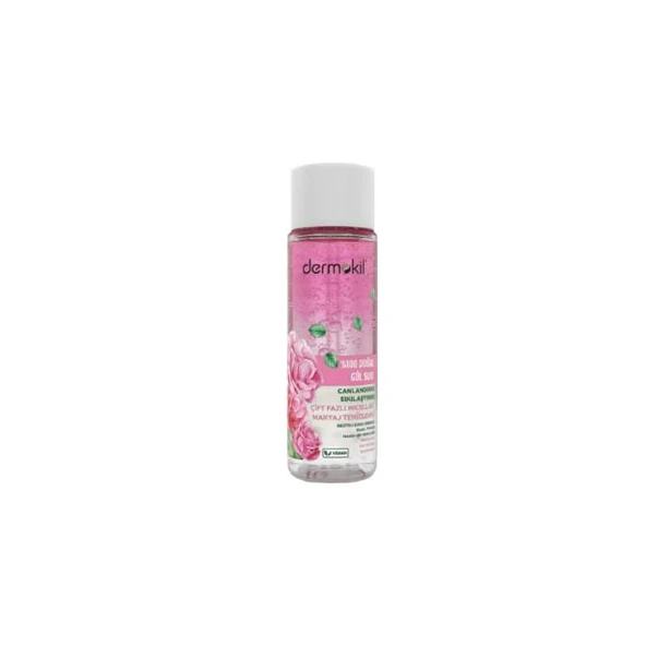 Dermokil %100 Doğal Gül Suyu Çift Fazlı Makyaj Temizleyici 150 ml ürün görseli 1