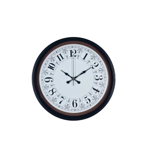 Siyah Motifli 36 Cm Duvar Saati - Resim 3