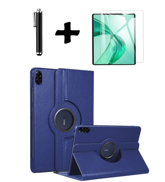 Honor Pad X8B 11 inç 2026 360° Dönebilen Standlı Tablet Kılıfı Ekran Koruyucu ve Kalem Seti   LACİVERT ürün görseli 1