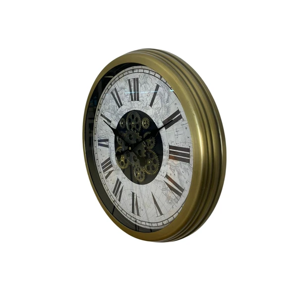 Vintage Aurea 60 Cm Çarklı Duvar Saati - Resim 2