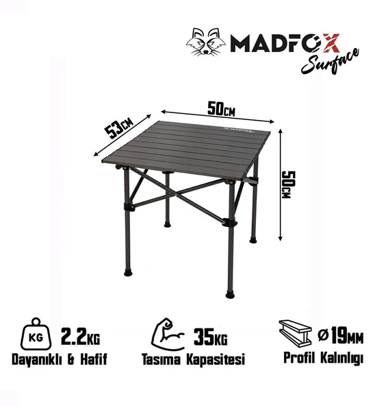 Madfox Surface Küçük Boy Katlanır Kamp Masası - Resim 6