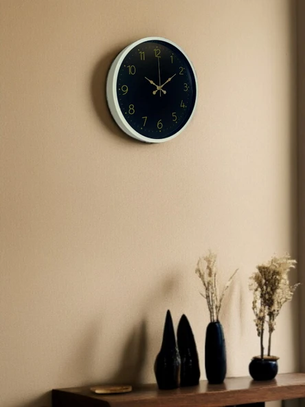 36 Cm Standart Krem Duvar Saati - Resim 3
