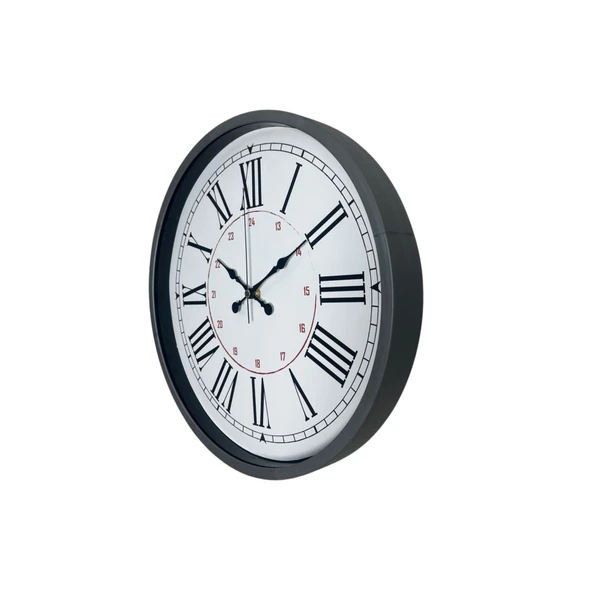 Gri Dekoratif 36 Cm Duvar Saati - Resim 2