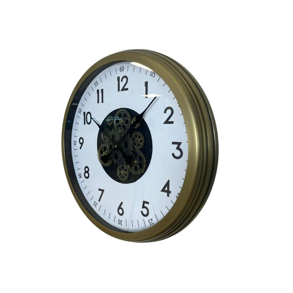 Vintage 60 Cm Çarklı Modern Duvar Saati - Resim 2