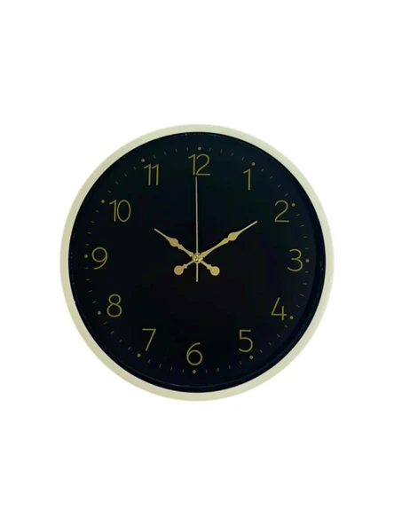 36 Cm Standart Krem Duvar Saati - Resim 4