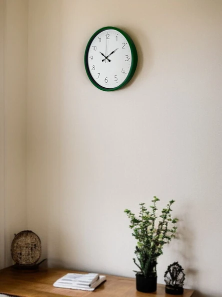 36 Cm Yeşil Dekoratif Duvar Saati - Resim 2