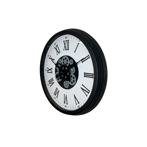 Black Majesty 60 Cm Çarklı Duvar Saati - Resim 2