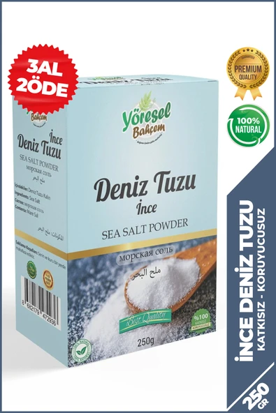 Yöresel Bahçem Deniz Tuzu İnce (250g) ürün görseli 1
