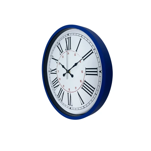 Lacivert 36 Cm Dekoratif Duvar Saati - Resim 2