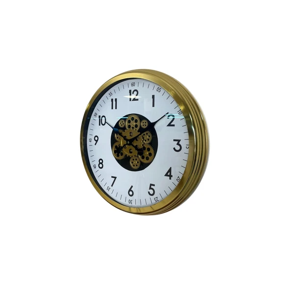 Klasik Gold 60 Cm Çarklı Duvar Saati - Resim 2
