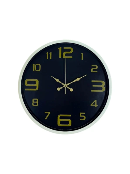 36 Cm Krem Gold Rakamlı Duvar Saati - Resim 4