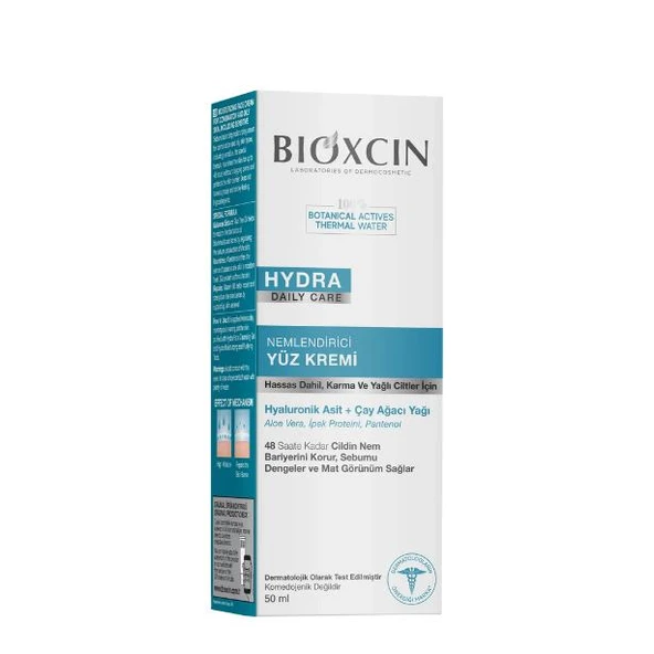 Bioxcin Hydra Nemlendirici Yüz Kremi Hasas Dahil, Karma ve Yağlı Ciltler İçin 50 ml ürün görseli 1