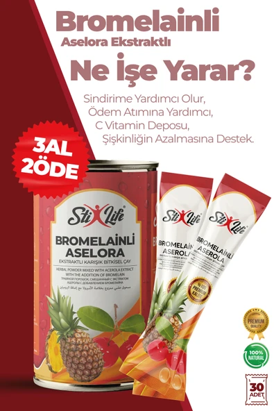 Stix Life Bromelain ve Aserola İçeren Karışık Bitki Çayı ürün görseli 1