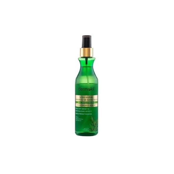 Dermokil % 100 Doğal Biberiye ve Nane Suyu Saç Güçlendirici 250 ml ürün görseli 1