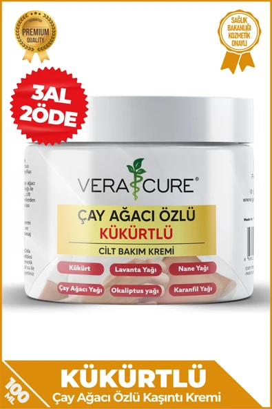 Vera Cure Çay Ağacı Özlü Kükürtlü Krem (150ML) ürün görseli 1