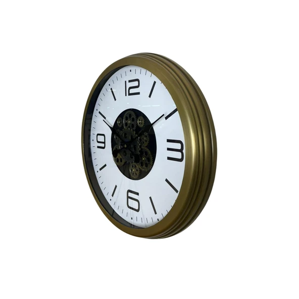 Bronze Motion 60 Cm Çarklı Duvar Saati - Resim 2