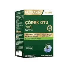 Nutraxin Çörek Otu Yağı 1000 mg 60 Yumuşak Kapsül ürün görseli 1