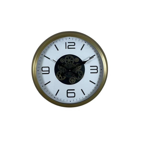 Bronze Motion 60 Cm Çarklı Duvar Saati - Resim 3