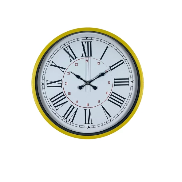36 Cm Sarı Standart Duvar Saati - Resim 3