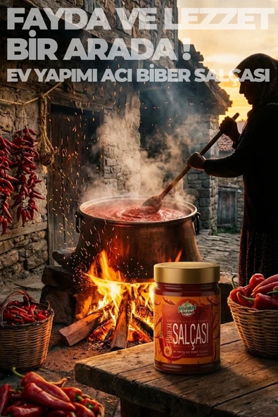 Yöresel Bahçem Acı Biber Salçası - Resim 2