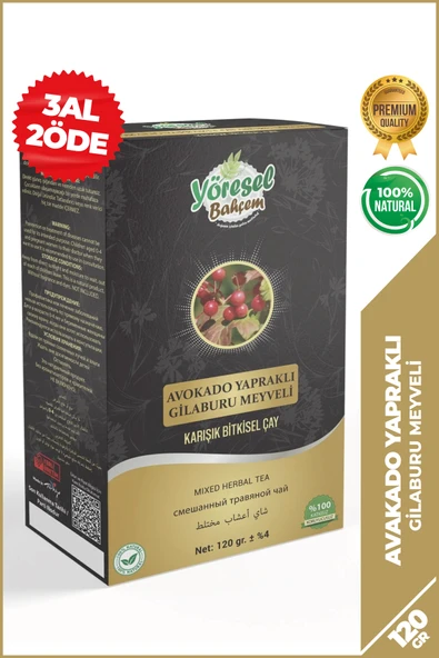 Yöresel Bahçem Avokado Yapraklı Gilaburu Meyveli Karışık Bitkisel Çay (120g) ürün görseli 1