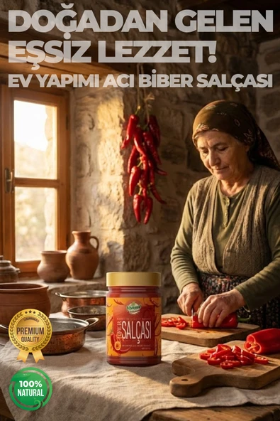 Yöresel Bahçem Acı Biber Salçası - Resim 4